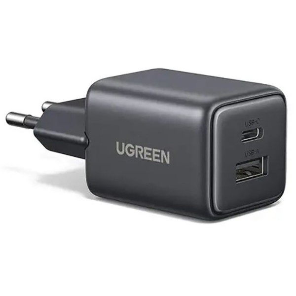 Фото - Мережевий зарядний пристрій UGREEN X514 USB-C+USB 20W GaN Fast Charger Black (65737)